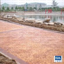 邳州藝術壓模地坪 仿石材彩磚，美觀耐用可上車